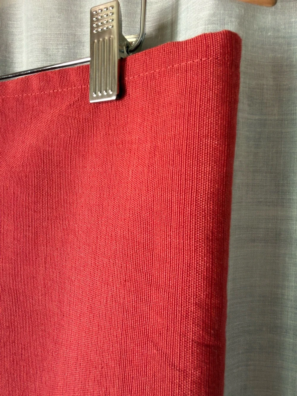 🍁🍽️ Threshold Terracotta Red Large rectangle Tablecloth 51” x 70” Like New ✨🌿